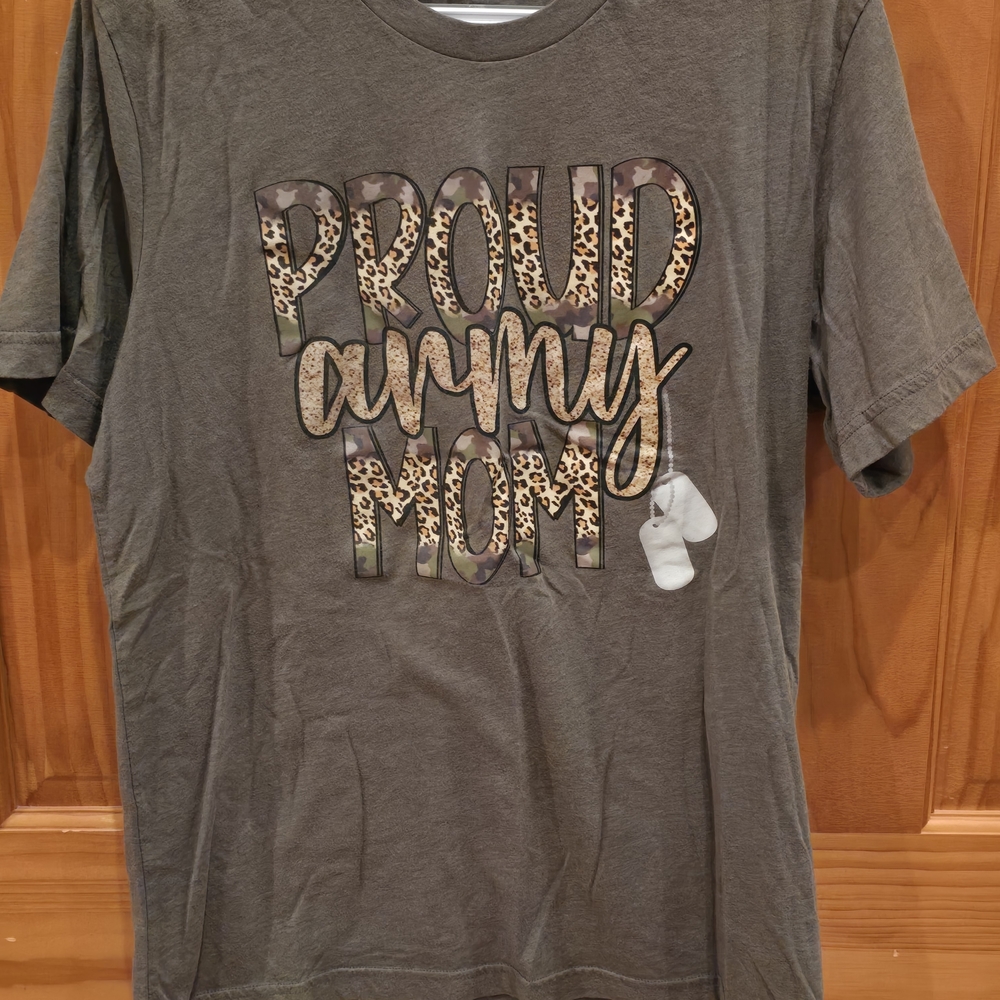 Bella Canvas Proud Army Mom Tee - Brown